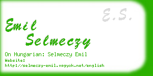 emil selmeczy business card